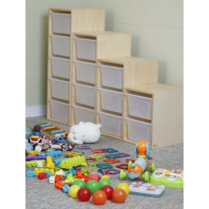 قفسه اسباب بازی و نظم دهنده کودکان باکس شفاف تکی کد 6121548