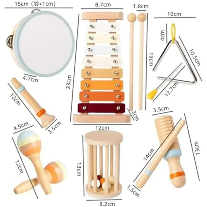 اسباب بازی ست موسیقی چوبی 6 عددی کد TB01225080140