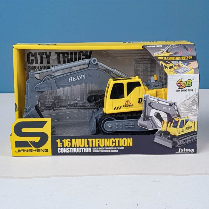 اسباب بازی ماشین  راهسازی موزیکال مدل بیل مکانیکی  کد  JS112