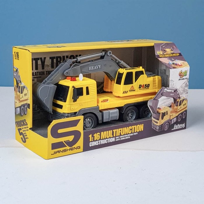 اسباب بازی ماشین  راهسازی موزیکال مدل بیل مکانیکی  کد  JS103