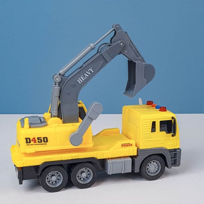 اسباب بازی ماشین  راهسازی موزیکال مدل بیل مکانیکی  کد  JS103