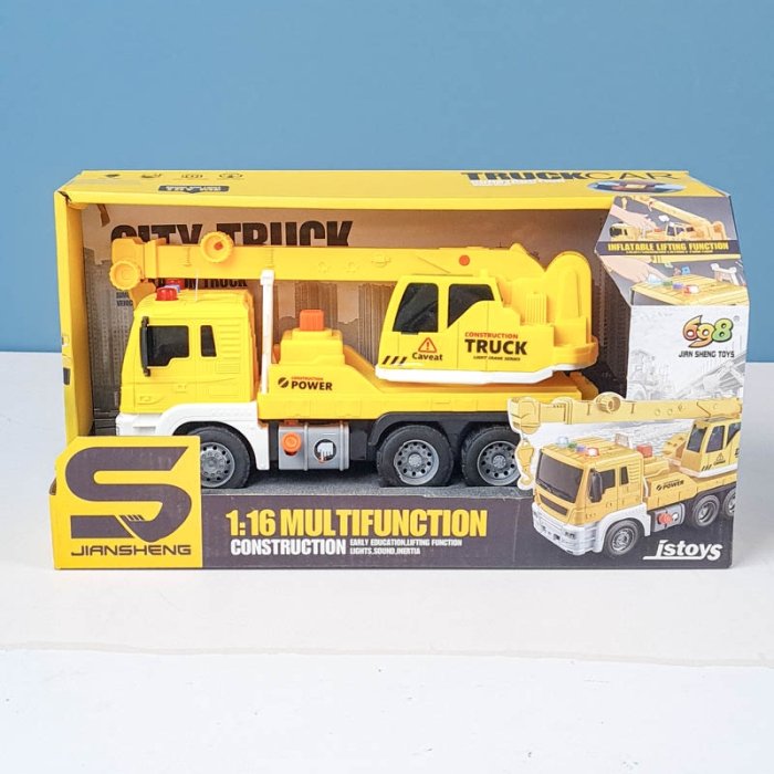 اسباب بازی ماشین راهسازی موزیکال مدل جرثقیل کد JS105