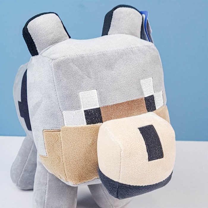 عروسک گرگ ماینکرافت سایز متوسط Minecraft Wolf کد AF100353