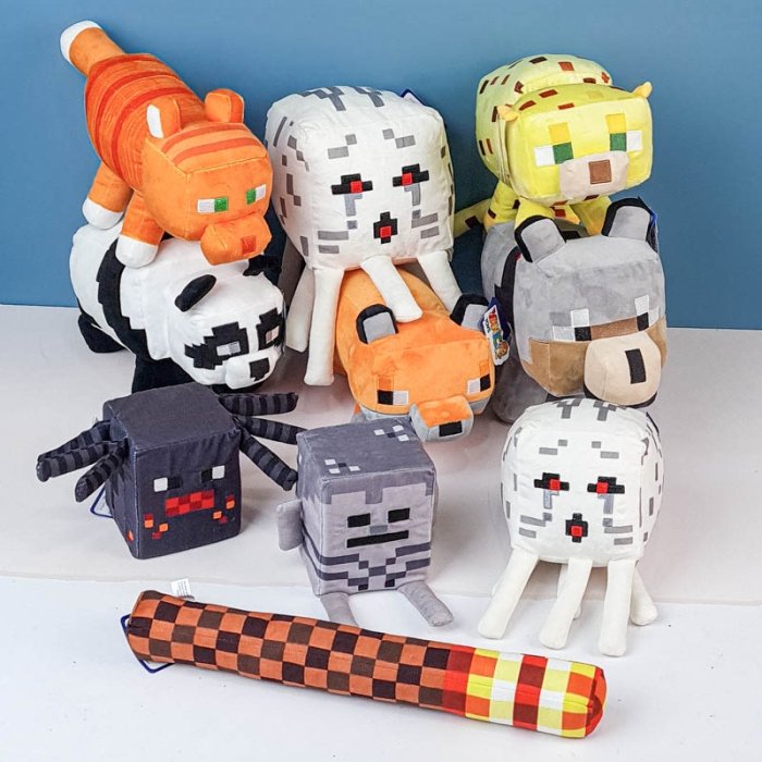 عروسک گرگ ماینکرافت سایز متوسط Minecraft Wolf کد AF100353