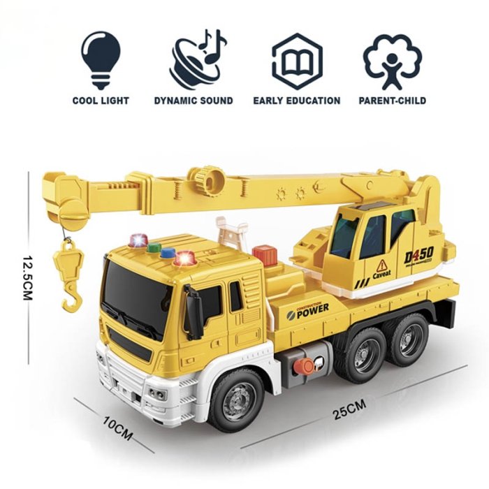 اسباب بازی ماشین راهسازی موزیکال مدل جرثقیل کد JS105