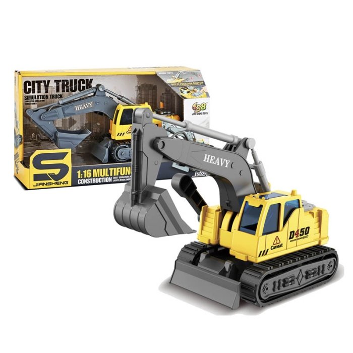 اسباب بازی ماشین  راهسازی موزیکال مدل بیل مکانیکی  کد  JS112