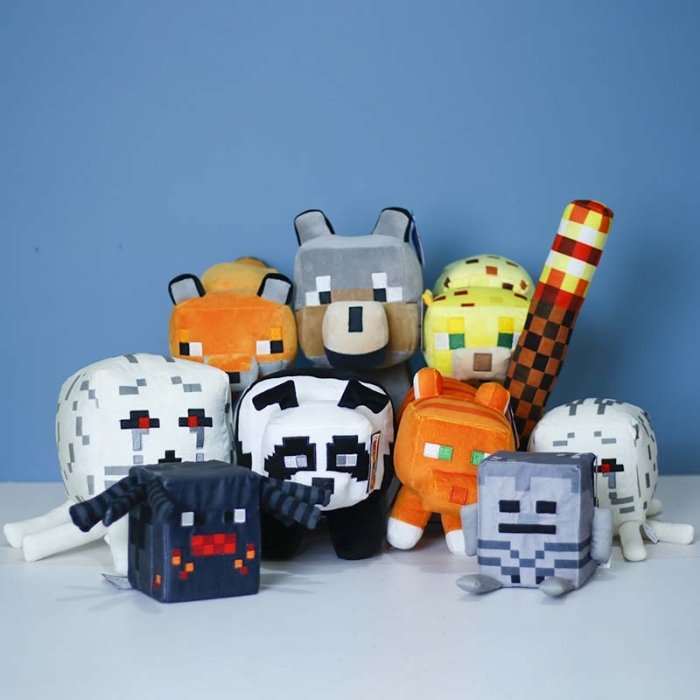 عروسک گرگ ماینکرافت سایز متوسط Minecraft Wolf کد AF100353