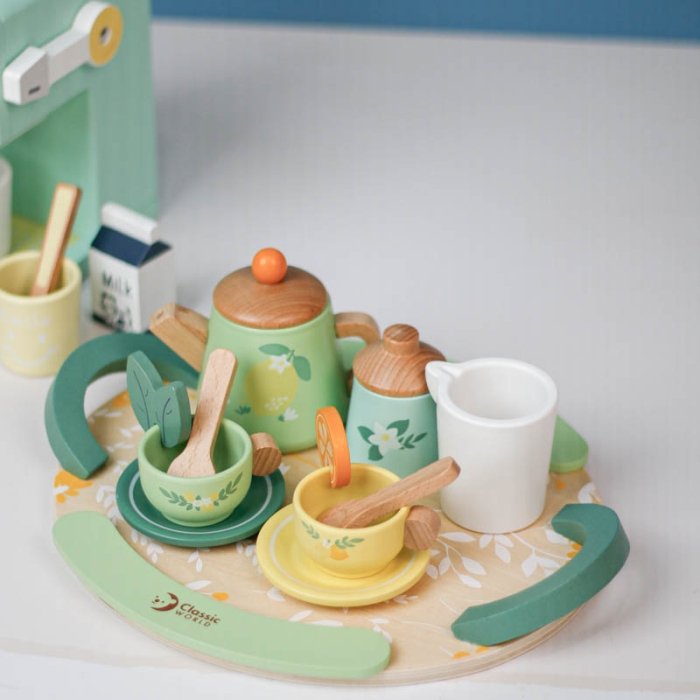 ست چای خوری چوبی کلاسیک ورلد Vintage Afternoon Tea Set classic world کد 50576