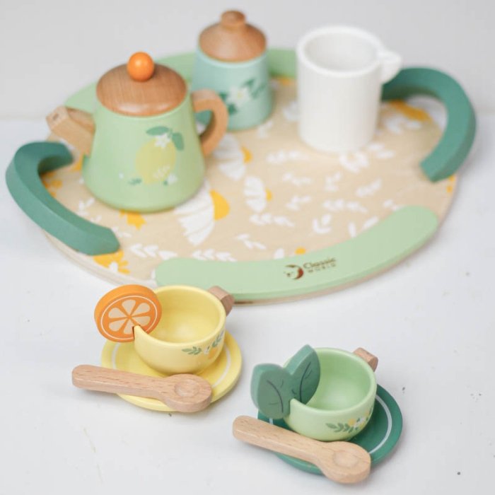 ست چای خوری چوبی کلاسیک ورلد Vintage Afternoon Tea Set classic world کد 50576