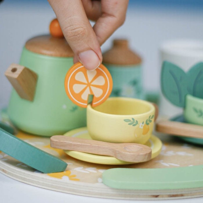 ست چای خوری چوبی کلاسیک ورلد Vintage Afternoon Tea Set classic world کد 50576