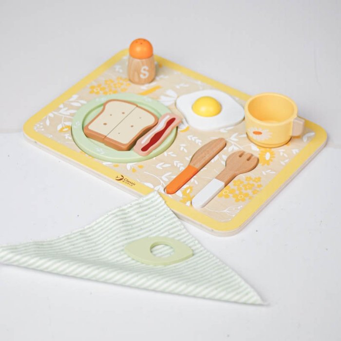 ست صبحانه خوری چوبی کلاسیک ورلد Vintage Breakfast Tray classic world کد 50575