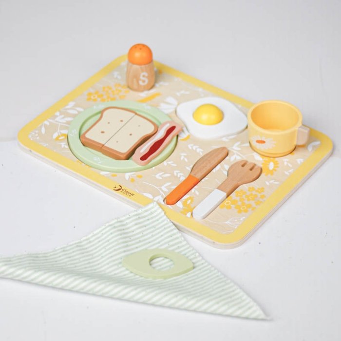 ست صبحانه خوری چوبی کلاسیک ورلد Vintage Breakfast Tray classic world کد 50575