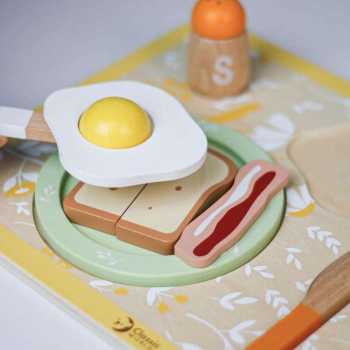 ست صبحانه خوری چوبی کلاسیک ورلد Vintage Breakfast Tray classic world کد 50575