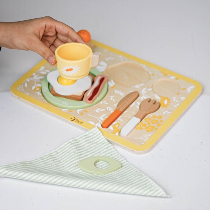 ست صبحانه خوری چوبی کلاسیک ورلد Vintage Breakfast Tray classic world کد 50575