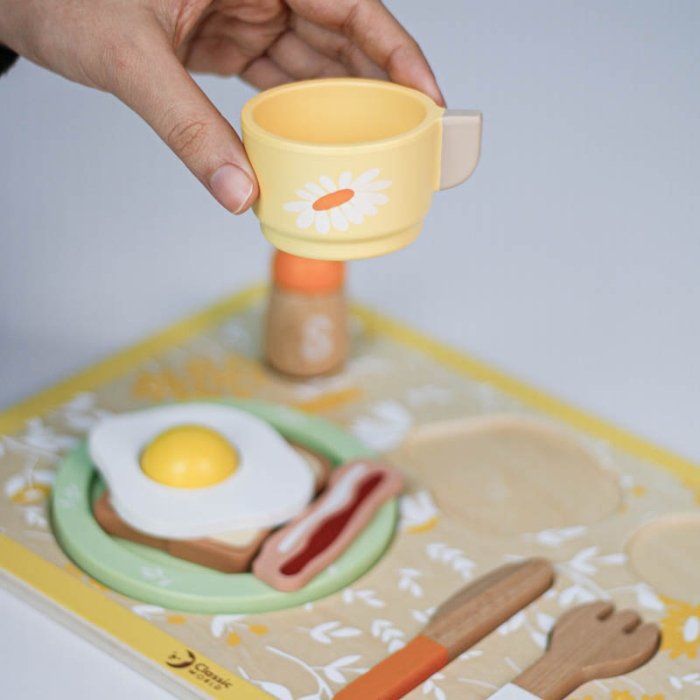 ست صبحانه خوری چوبی کلاسیک ورلد Vintage Breakfast Tray classic world کد 50575