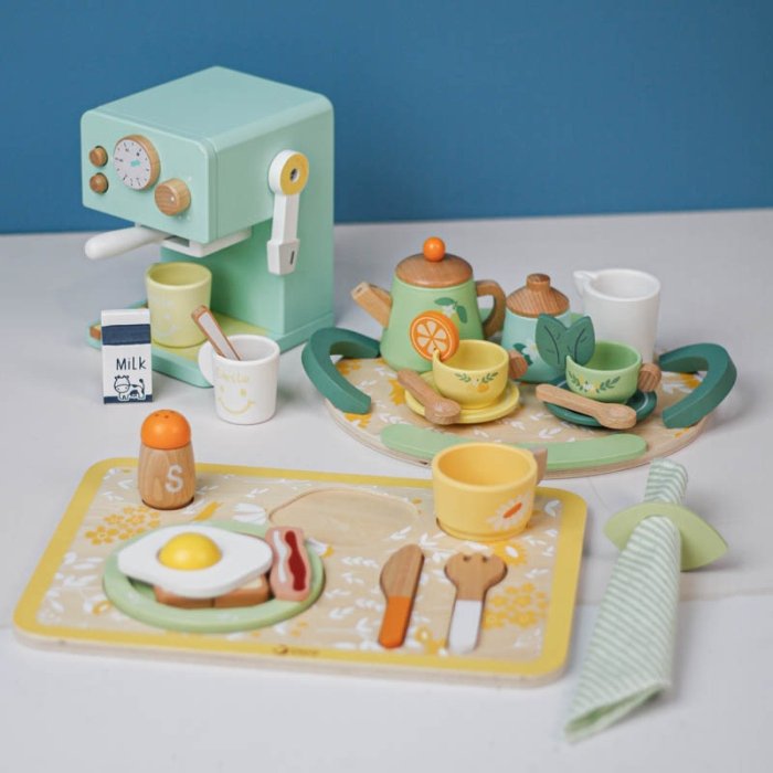 ست صبحانه خوری چوبی کلاسیک ورلد Vintage Breakfast Tray classic world کد 50575