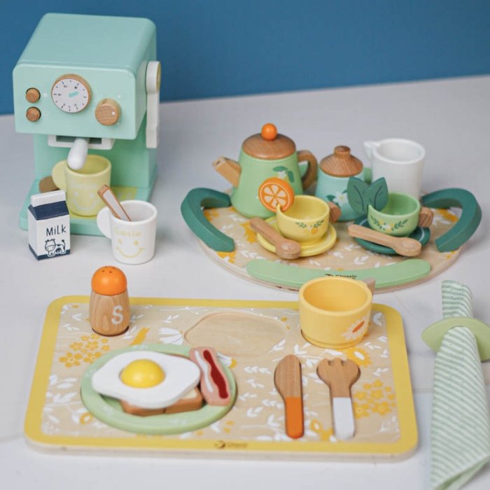 ست صبحانه خوری چوبی کلاسیک ورلد Vintage Breakfast Tray classic world کد 50575