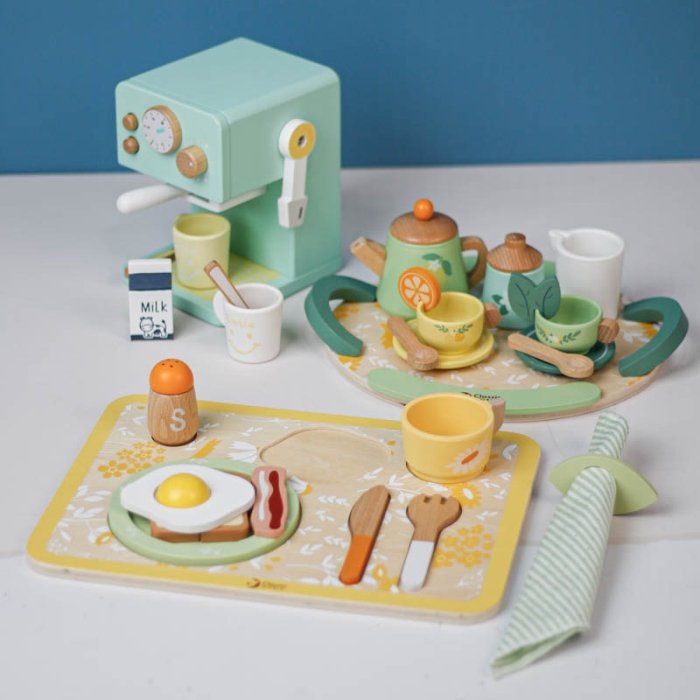 ست صبحانه خوری چوبی کلاسیک ورلد Vintage Breakfast Tray classic world کد 50575