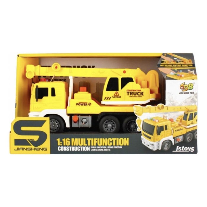 اسباب بازی ماشین راهسازی موزیکال مدل جرثقیل کد JS105