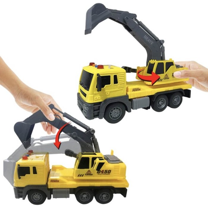 اسباب بازی ماشین  راهسازی موزیکال مدل بیل مکانیکی  کد  JS103