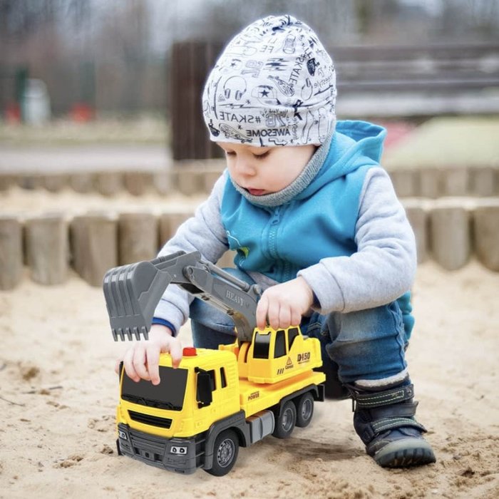 اسباب بازی ماشین  راهسازی موزیکال مدل بیل مکانیکی  کد  JS103