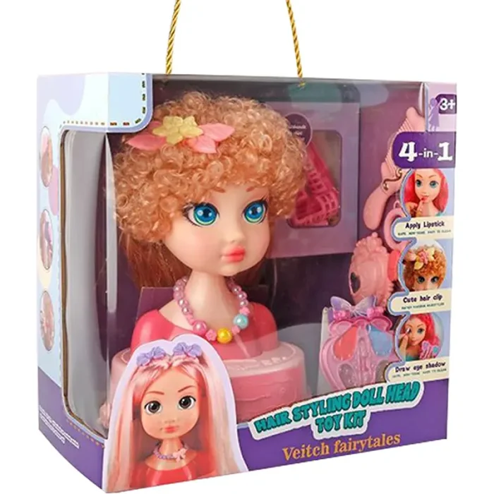 نیم تنه آرایش مو و صورت دخترانه مو فر کد SR004