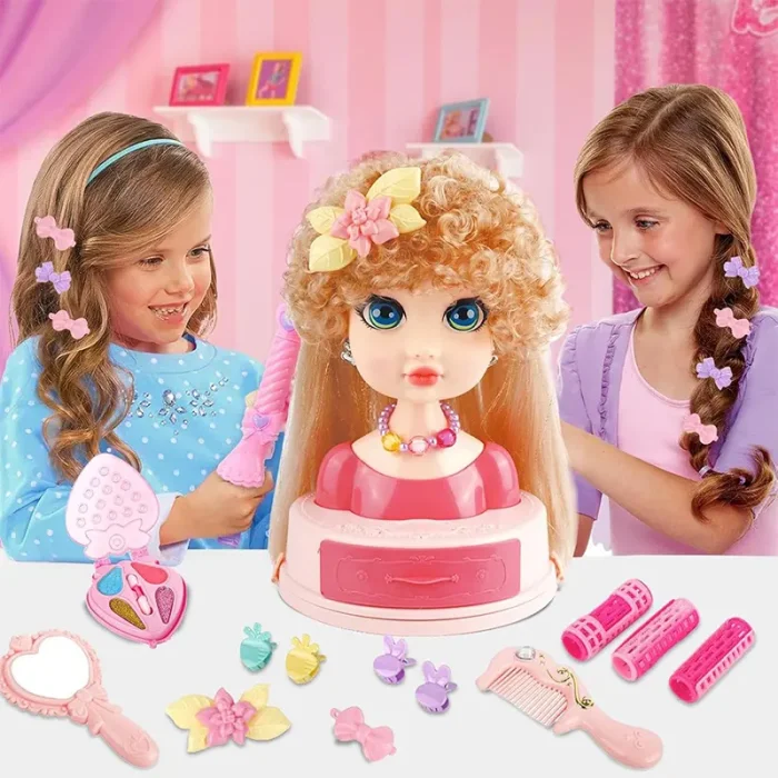 نیم تنه آرایش مو و صورت دخترانه مو فر کد SR004