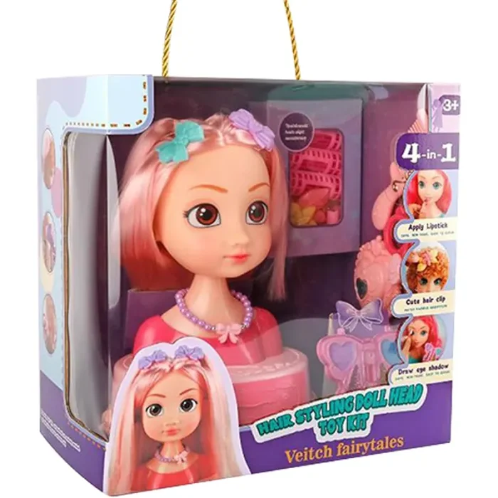 نیم تنه آرایش مو و صورت دخترانه مو صاف کد SR002