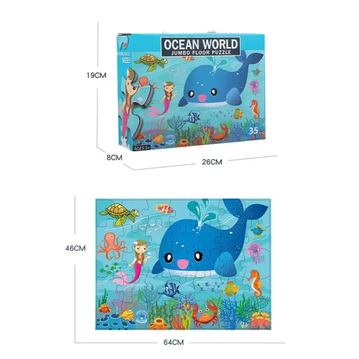 پازل کودک 35 تکه مدل دنیای زیر آب کد 88125