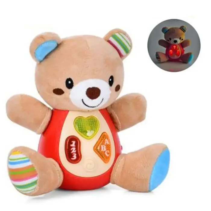 عروسک پولیشی موزیکال طرح خرس کد CH60428