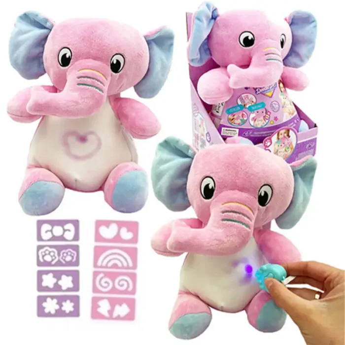 عروسک پولیشی LED دار طرح فیل کد DR5202