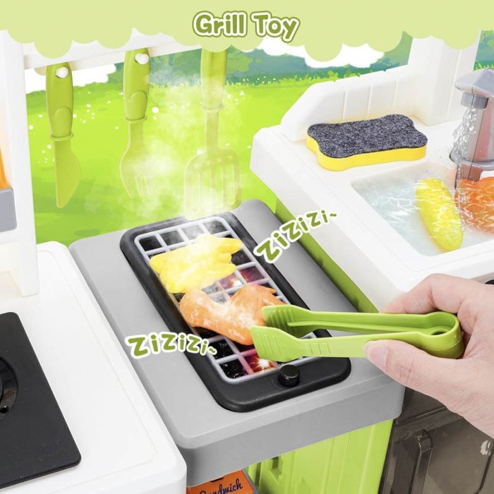 آشپزخانه کودک بزرگ 75 تکه رنگ سبز کد 948A