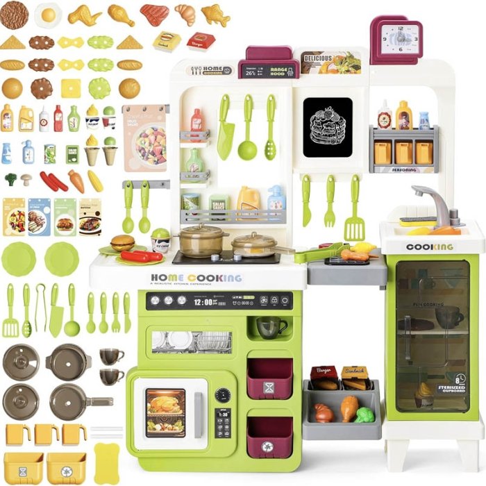 آشپزخانه کودک بزرگ 75 تکه رنگ سبز کد 948A