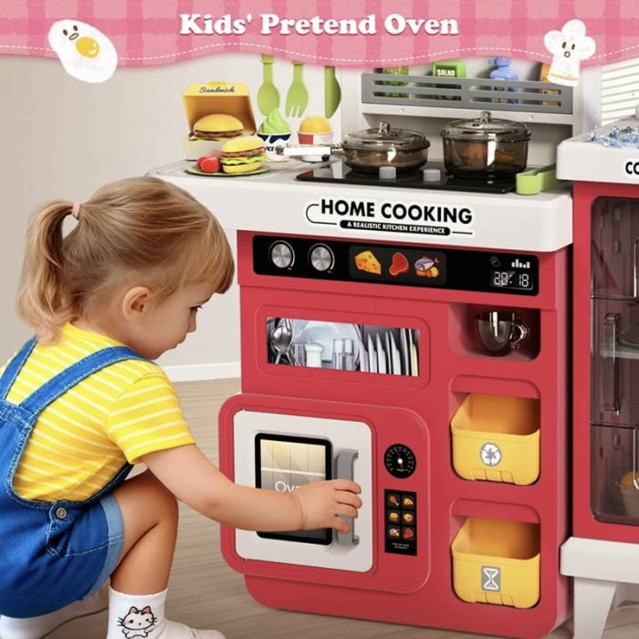 آشپزخانه کودک 68 تکه رنگ قرمز کد 948A