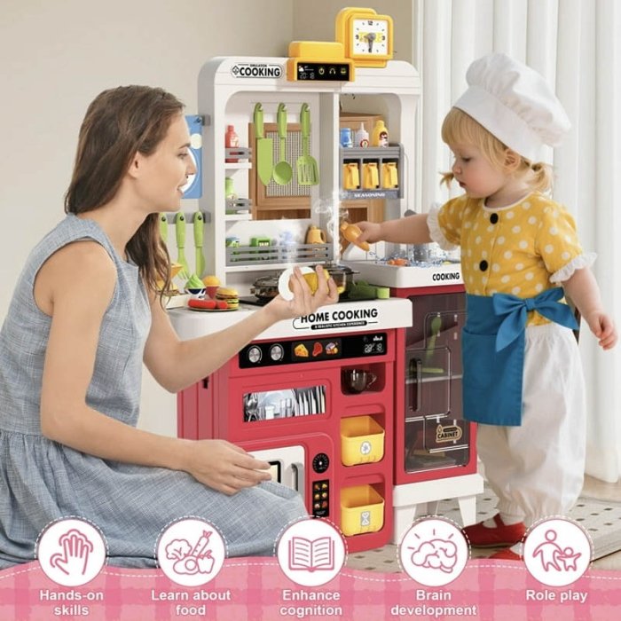 آشپزخانه کودک 68 تکه رنگ قرمز کد 948A