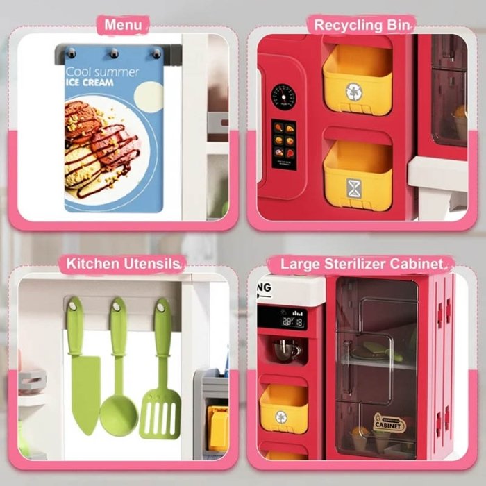 آشپزخانه کودک 68 تکه رنگ قرمز کد 948A