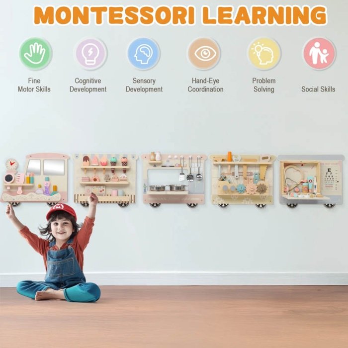 اسباب بازی چوبی ایستگاه مشاغل مدل قطار کد TB3225090168