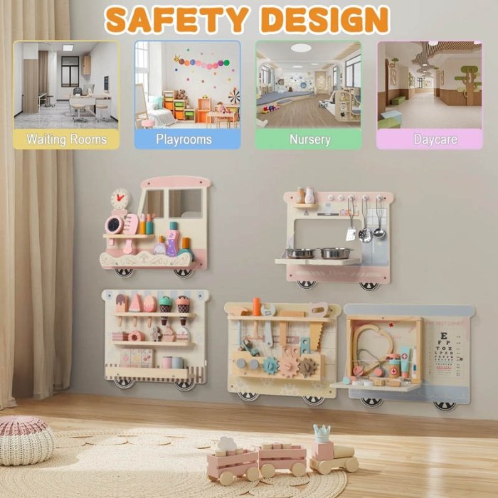 اسباب بازی چوبی ایستگاه مشاغل مدل قطار کد TB3225090168