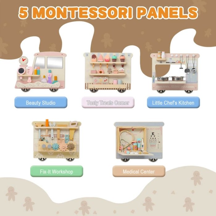 اسباب بازی چوبی ایستگاه مشاغل مدل قطار کد TB3225090168