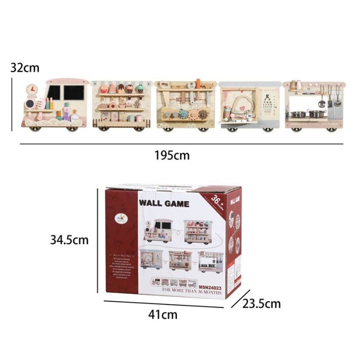 اسباب بازی چوبی ایستگاه مشاغل مدل قطار کد TB3225090168