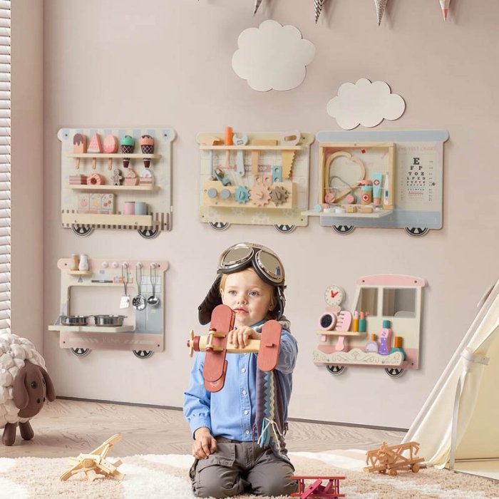 اسباب بازی چوبی ایستگاه مشاغل مدل قطار کد TB3225090168