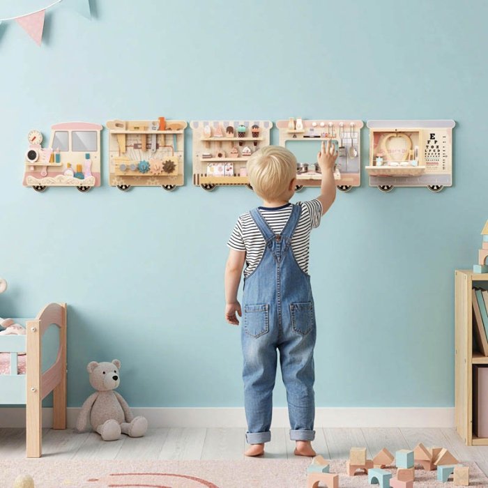 اسباب بازی چوبی ایستگاه مشاغل مدل قطار کد TB3225090168