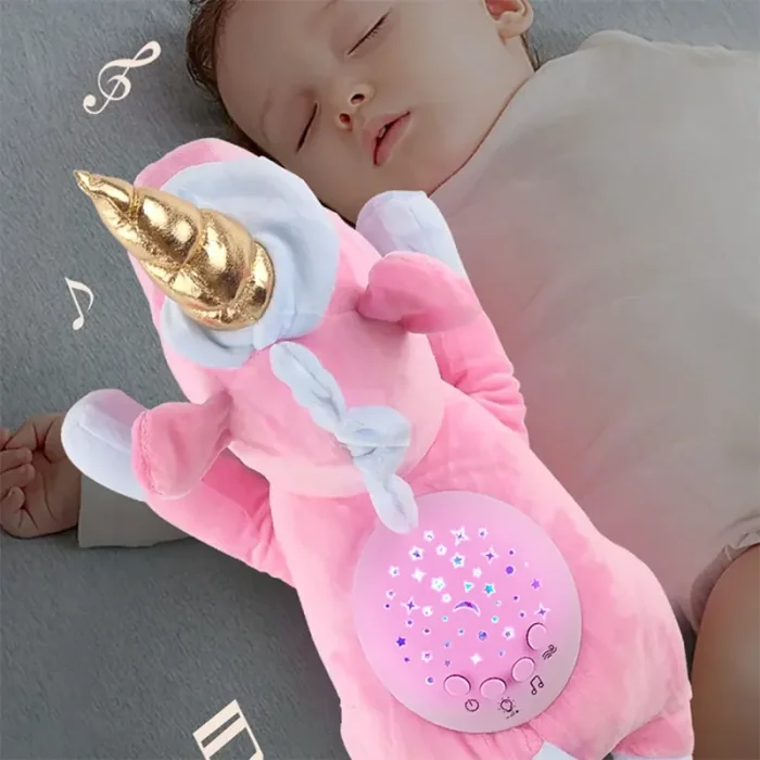 چراغ خواب کودک پولیشی موزیکال طرح یونیکورن کد 450KK