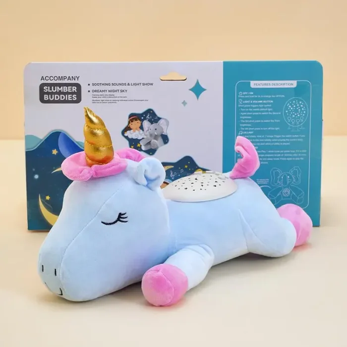 چراغ خواب کودک پولیشی موزیکال طرح یونیکورن کد 450KK