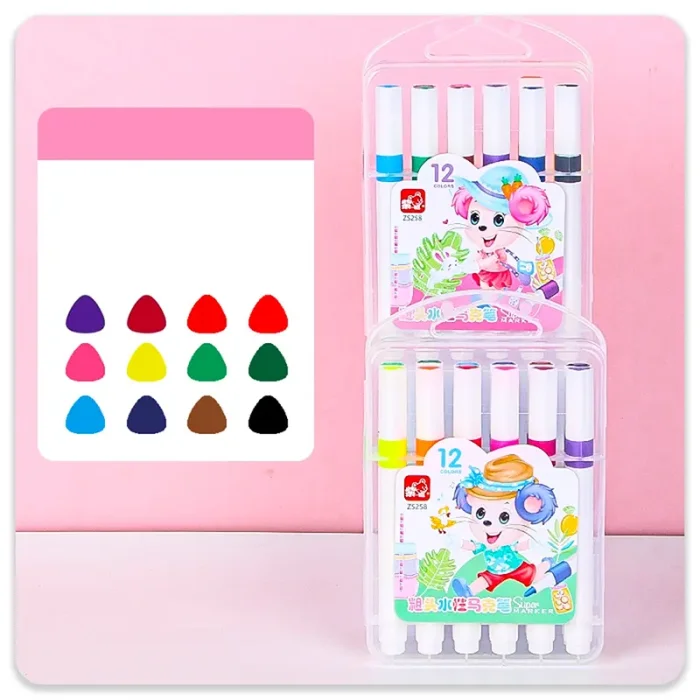 ماژیک رنگ آمیزی 12 رنگ کد GB21027