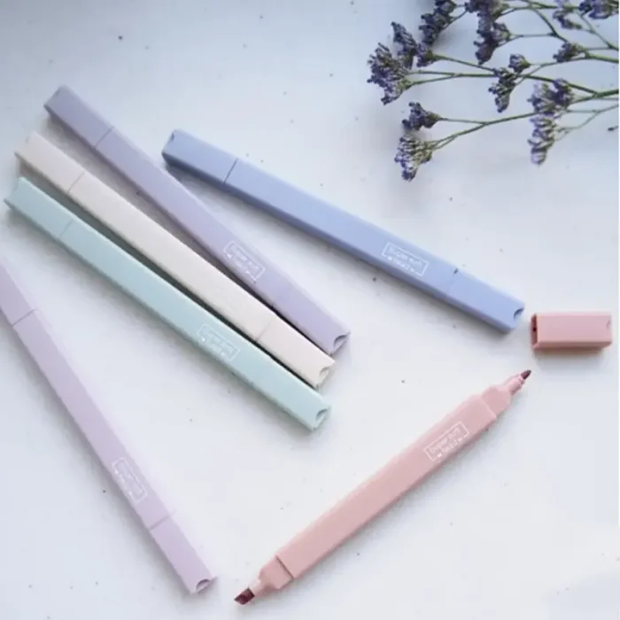 هایلایتر 6 عددی پاستلی نود دو طرفه کد WD0566B