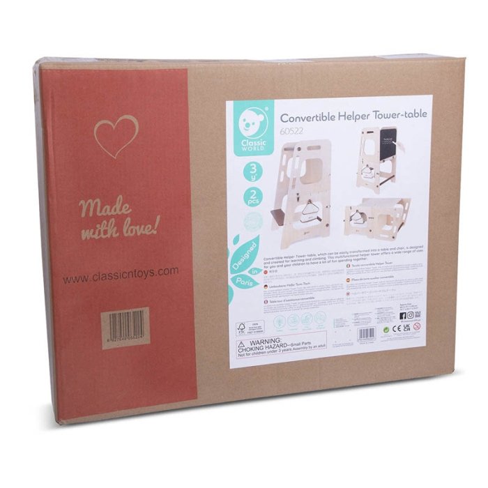 چهارپایه و برجک یادگیری کلاسیک ورلد classic world Convertible Helper Tower table کد 60522