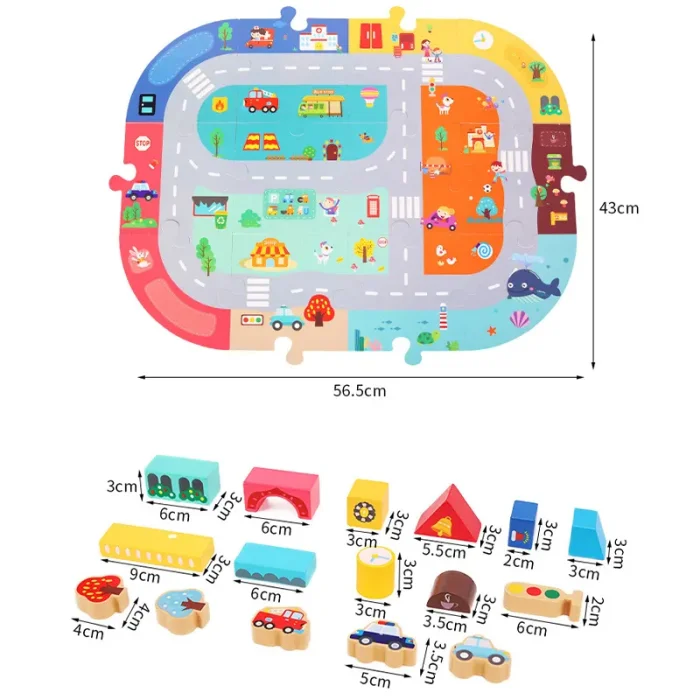 بلوک چوبی خانه سازی بریکس سطلی 88 تکه با صفحه بازی مدل 1232