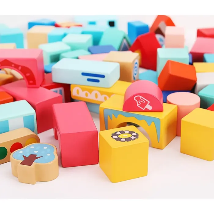 بلوک چوبی خانه سازی بریکس سطلی 88 تکه با صفحه بازی مدل 1232