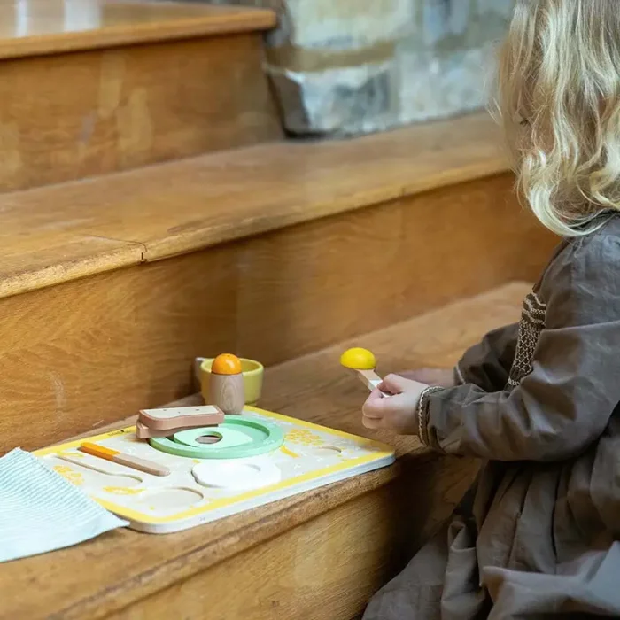 ست صبحانه خوری چوبی کلاسیک ورلد Vintage Breakfast Tray classic world کد 50575